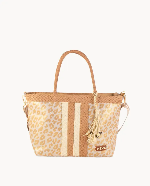 bolso-tote-peque-o-kbas-fibra-natural-y-canvas-con-cremallera-color-cobre image 1