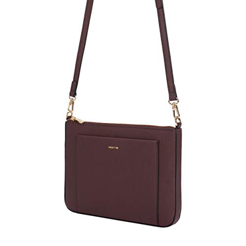 parfois-clutch-bolso-bandolera-bolsillo-exterior-mujer-talla-m-burgundy image 8