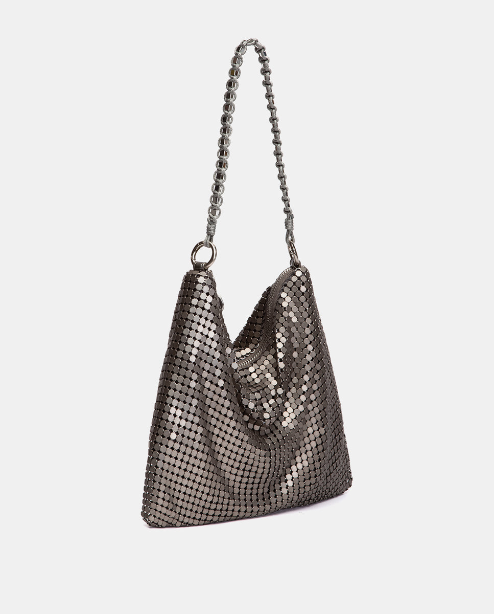 abbacino-bolso-de-fiesta-malla-met-lica-plateada-piramidal image 2