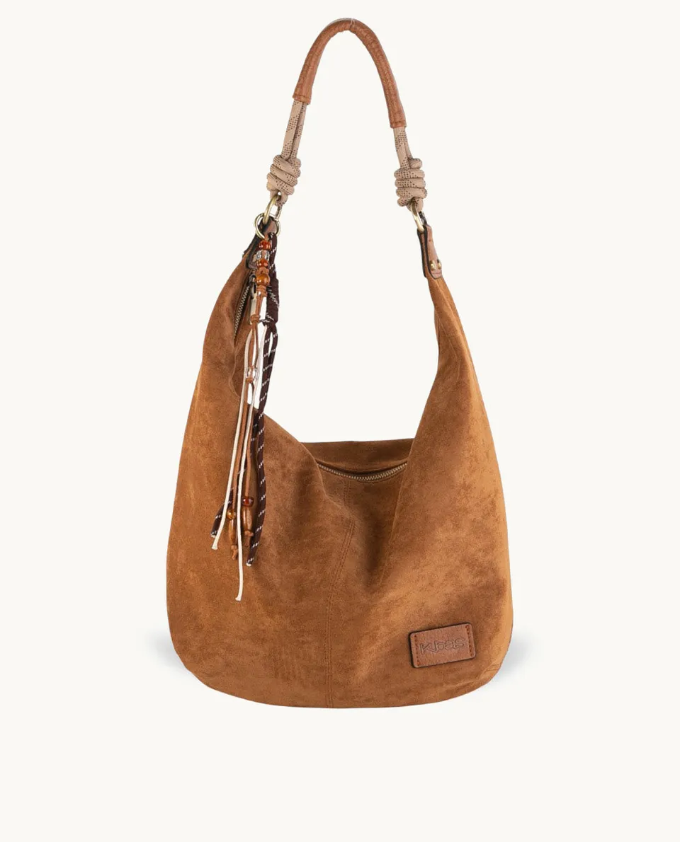 kbas-hobo-efecto-serraje-color-camel-bolso-de-hombro-amplio-y-c-modo image 1