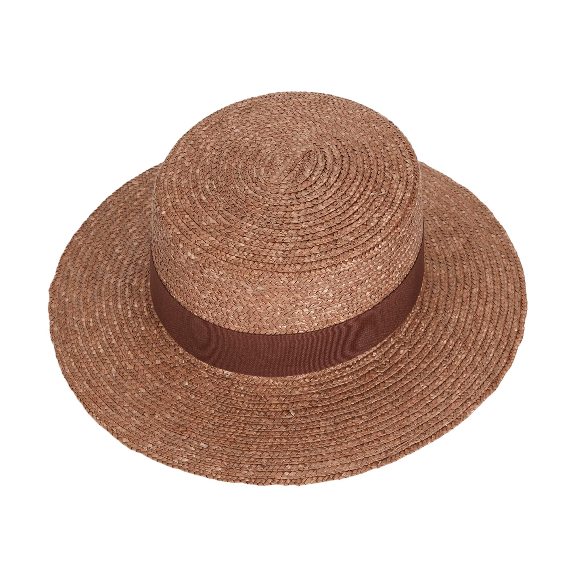 parfois-sombrero-textura-rafia-con-cinta-a-contraste-taupe-mujer image 2