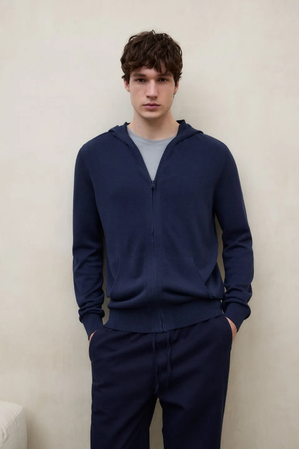 ecoalf-jersey-kirkia-azul-marino-para-hombre-sudadera-con-capucha-y-cremallera-d image 1