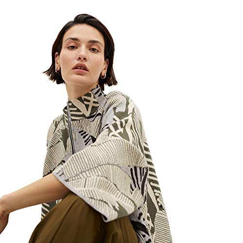parfois-poncho-de-punto-estampado-hojas-mujer image 8