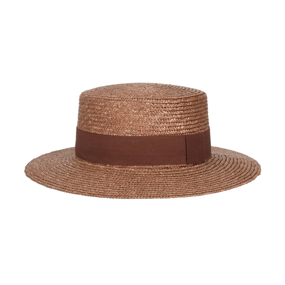 parfois-sombrero-textura-rafia-con-cinta-a-contraste-taupe-mujer image 1