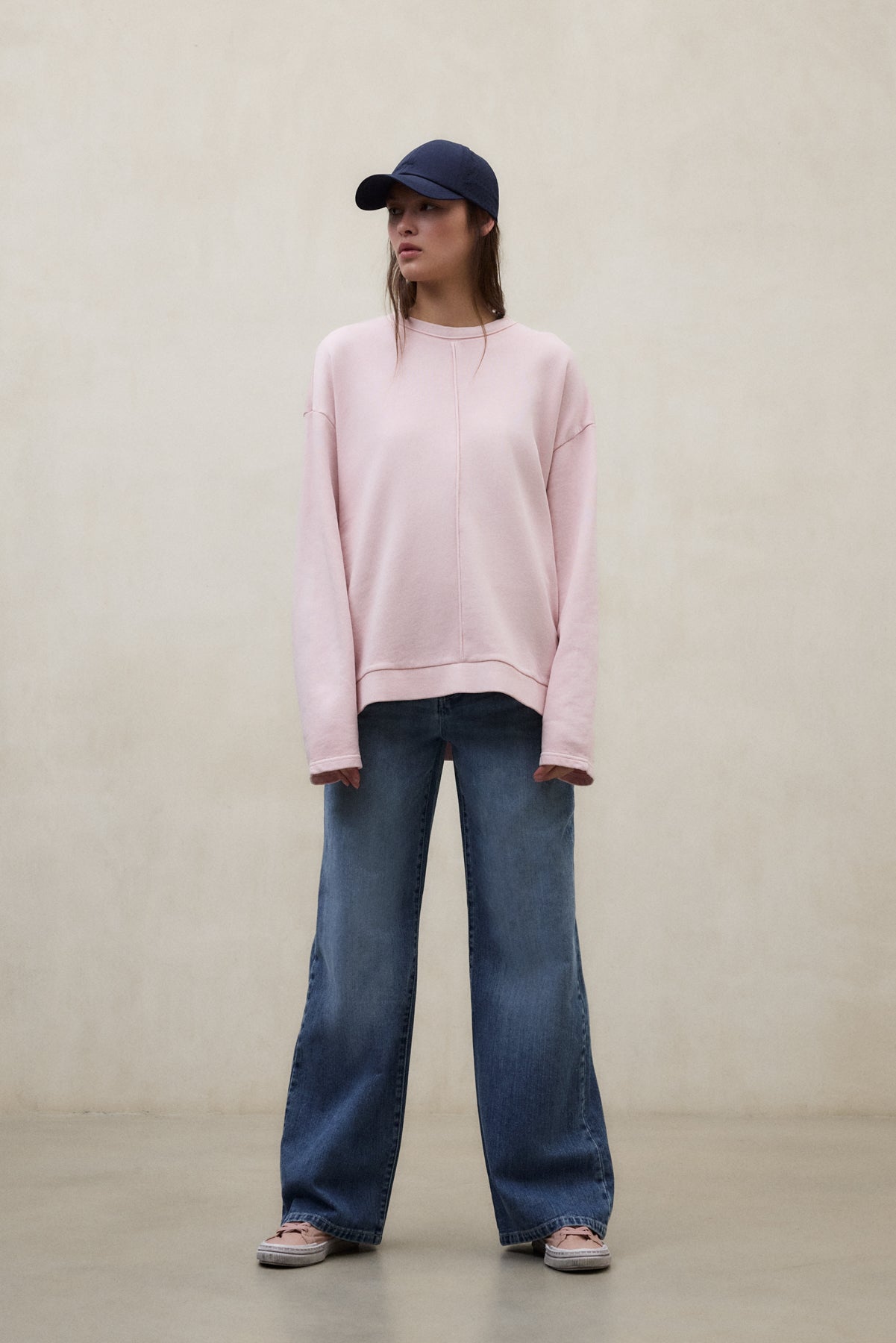 ecoalf-sudadera-ankara-rosa-mujer-fit-oversize-100-algod-n-reciclado-cuello-redo image 1