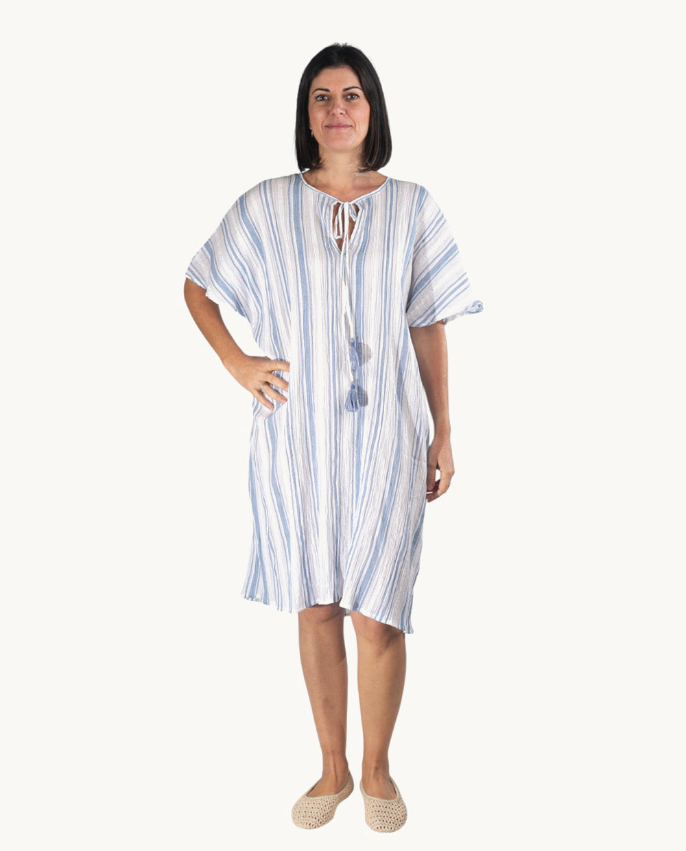 kurta-kbas-de-algod-n-talla-nica-color-azul image 1