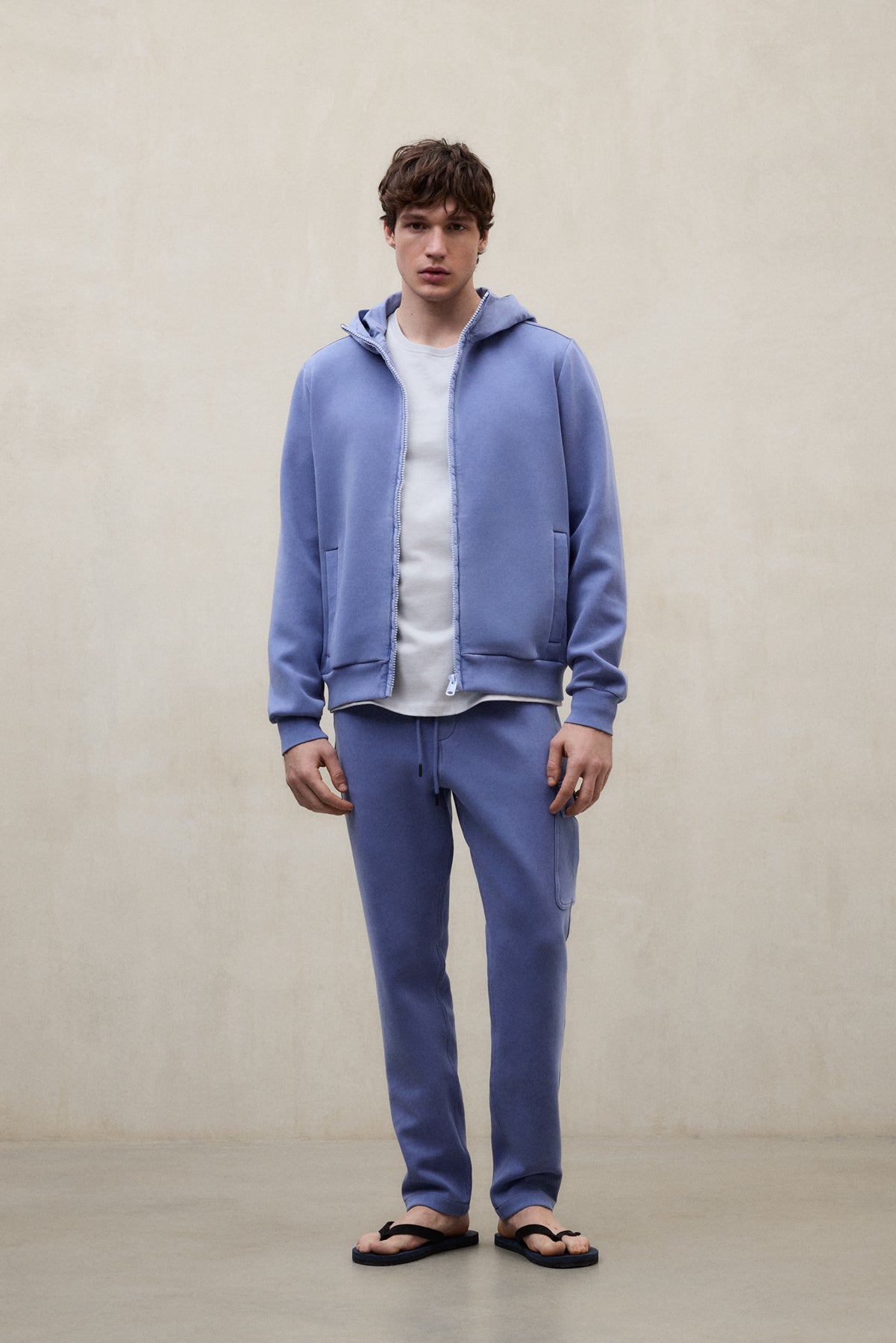 ecoalf-sudadera-de-neopreno-dylan-azul-capucha-y-cremallera-algod-n-org-nico image 1