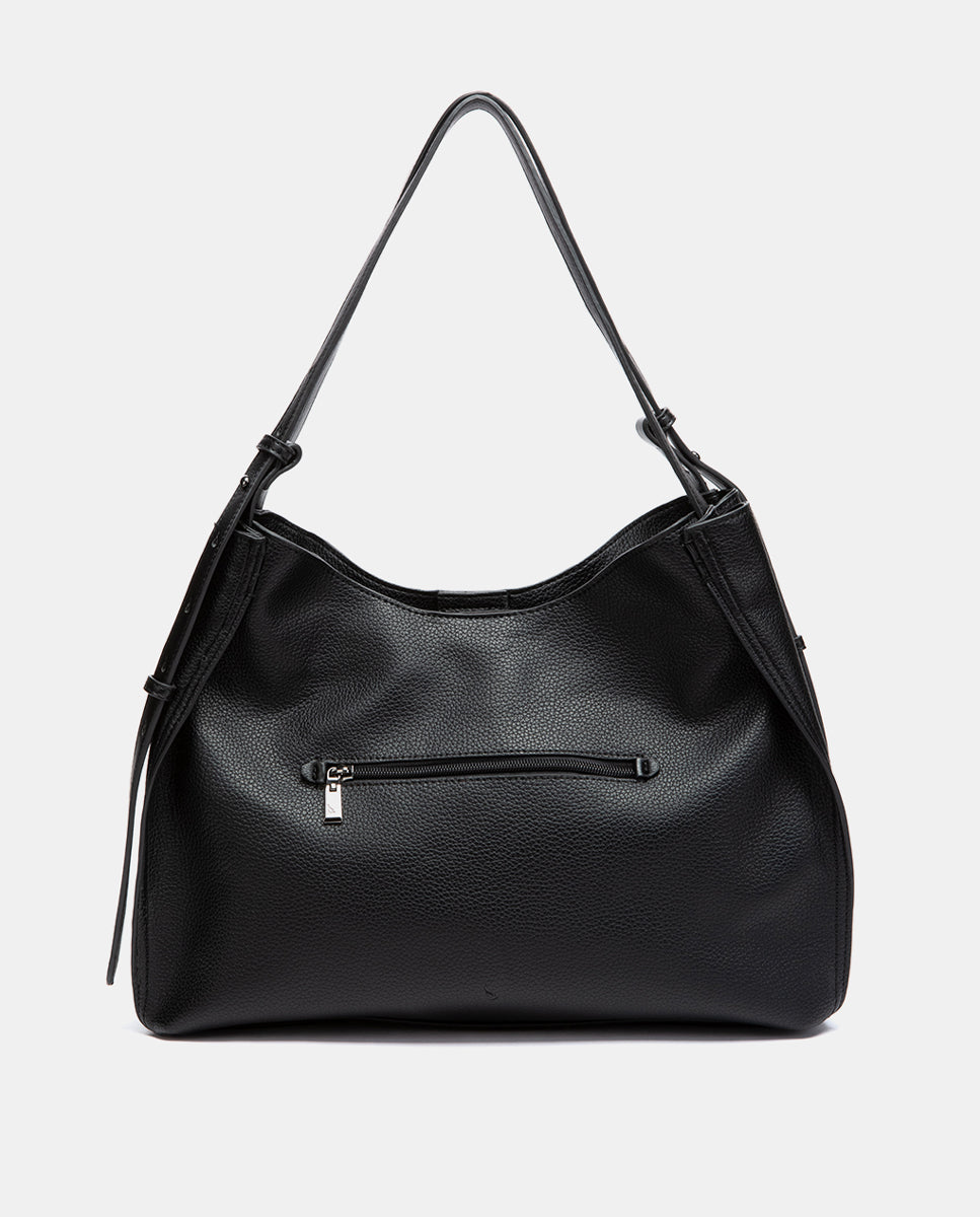abbacino-bolso-hombro-negro-reciclado-con-borla image 3