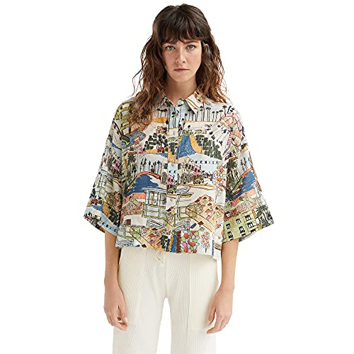 parfois-camisa-oversize-estampada-mujer-2 image 8