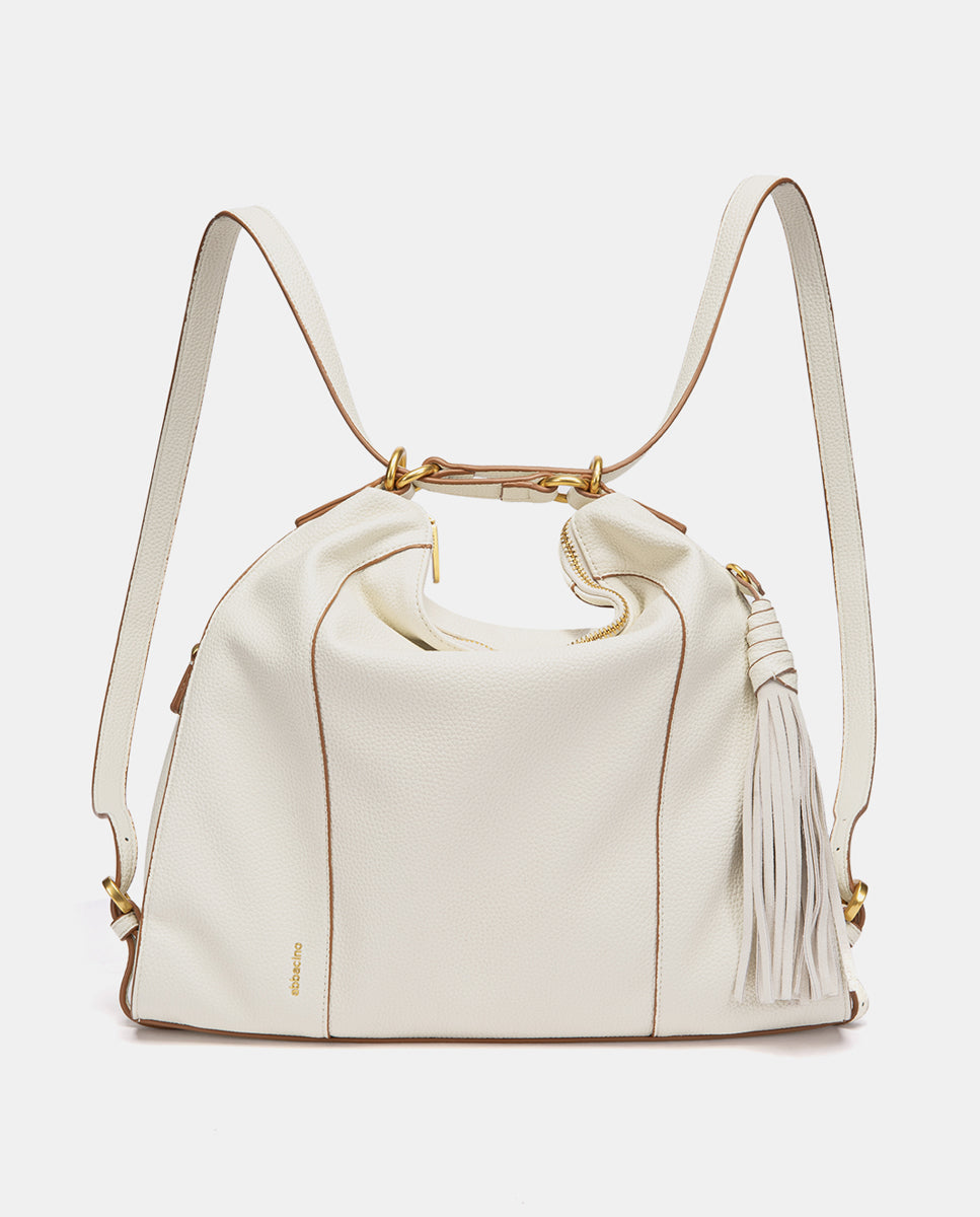 abbacino-bolso-multifuncional-beige-convertible-en-mochila image 4