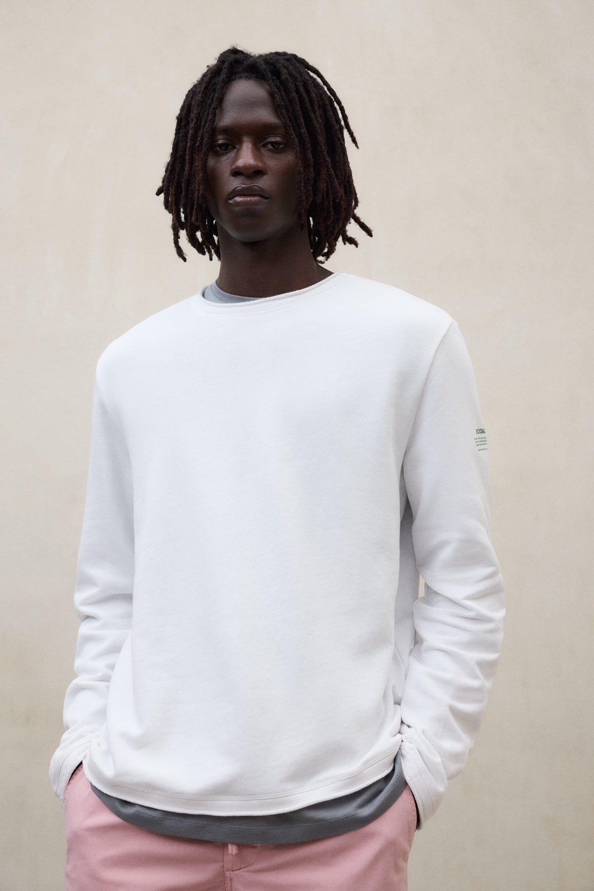 camiseta-de-manga-larga-act-blanca-de-hombre-ecoalf-100-algod-n-reciclado image 2