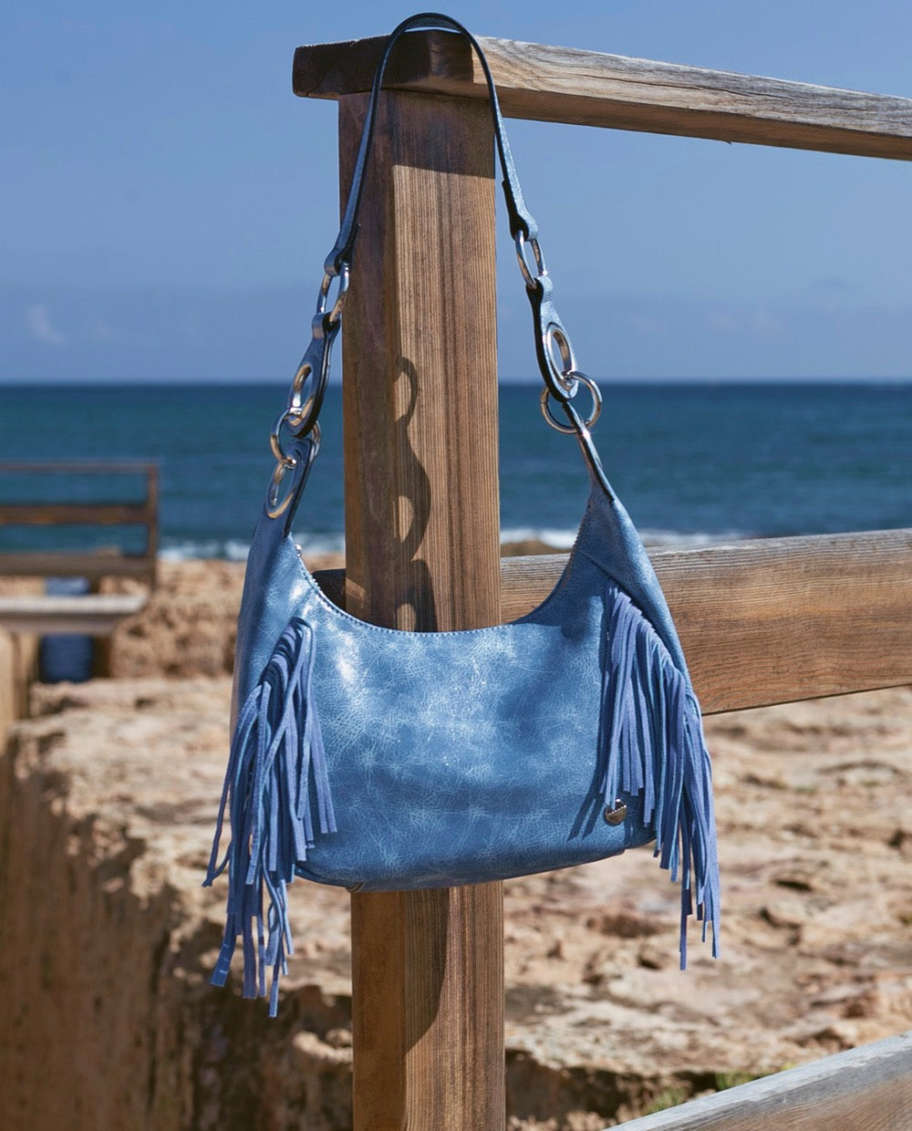 kbas-bolso-cocktail-yuzu-hobo-de-piel-sint-tica-con-flecos-serraje-azul image 1
