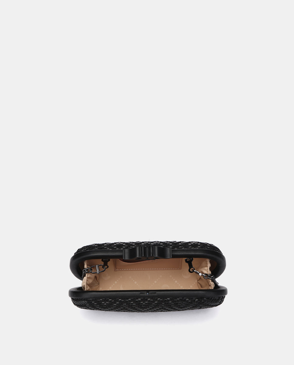 abbacino-clutch-de-fiesta-ovalado-negro-estampado-geom-trico image 6