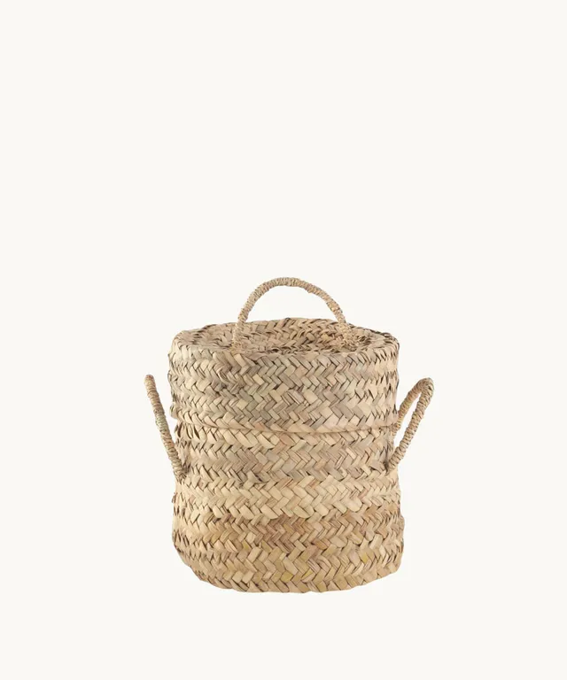 kbas-contenedor-redondo-de-palma-natural-26x25-cm-cesto-organizador-y-decorativo image 1