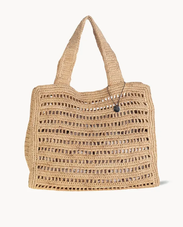 bolso-tote-de-rafia-natural-kbas-con-cierre-magn-tico-asa-de-hombro-36x14x31-cm image 1