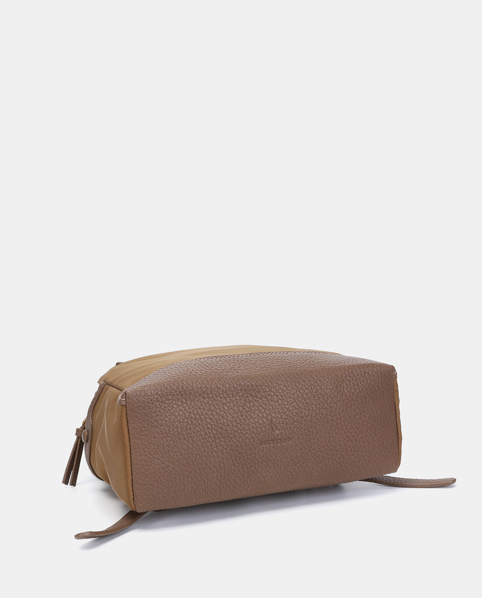 abbacino-mochila-mujer-tejido-reciclado-camel image 4