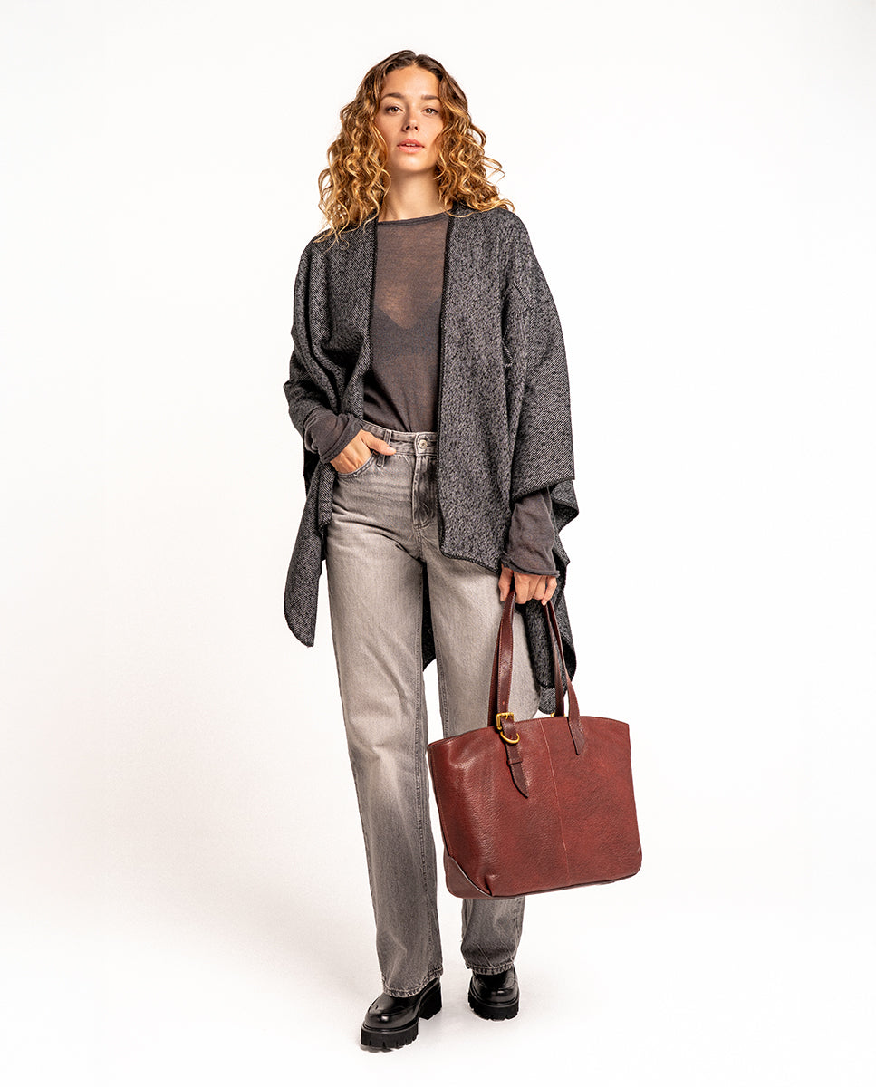 abbacino-poncho-mujer-negro-talla-nica-tacto-suave-c-lido image 6