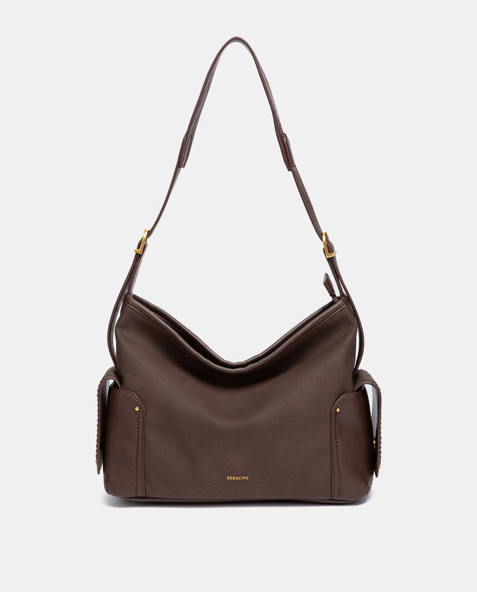 bolso-de-hombro-abbacino-multibolsillos-marr-n-tipo-hobo-reciclado image 1