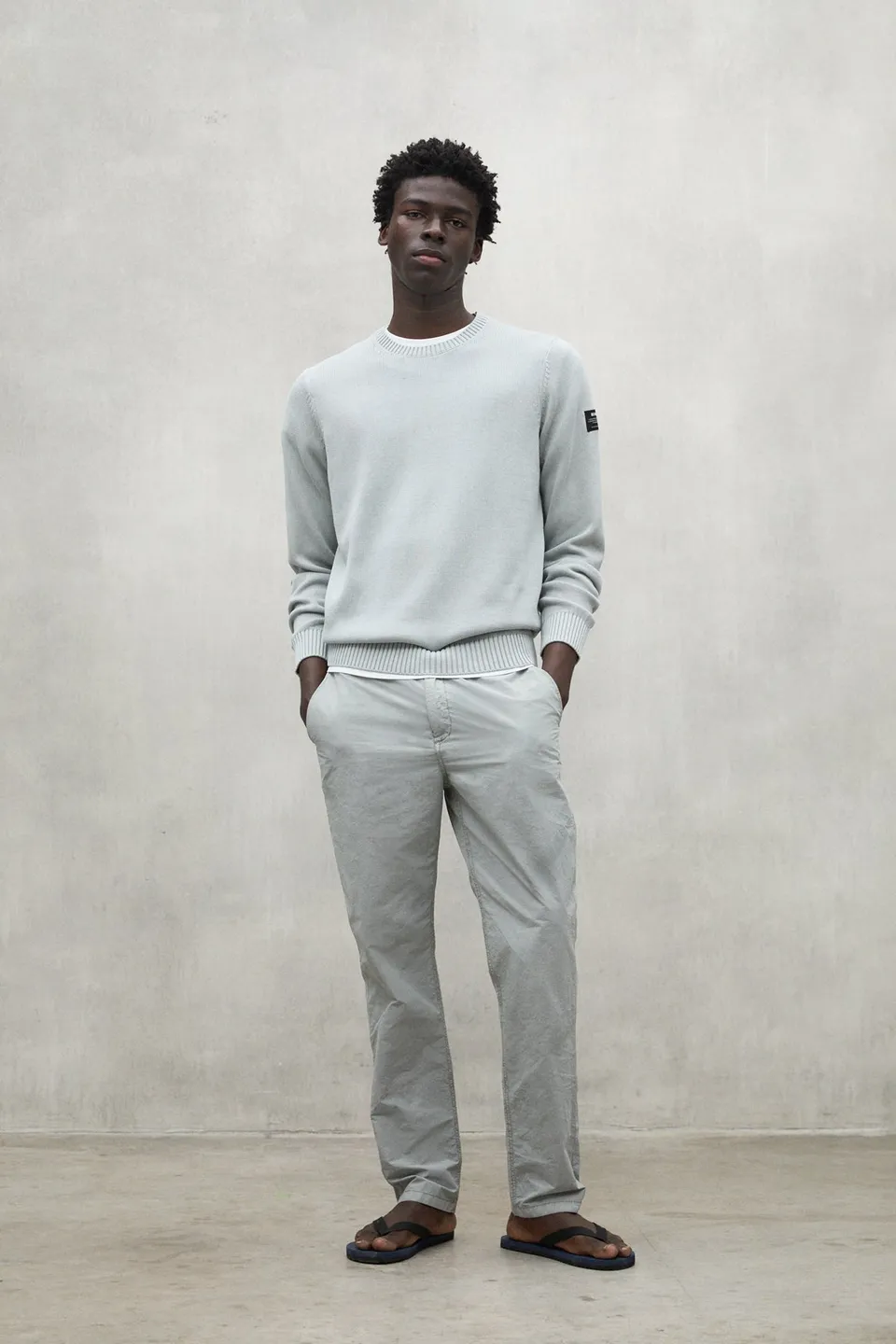 ecoalf-tail-jersey-regular-de-algod-n-org-nico-y-lino-gris-claro image 1