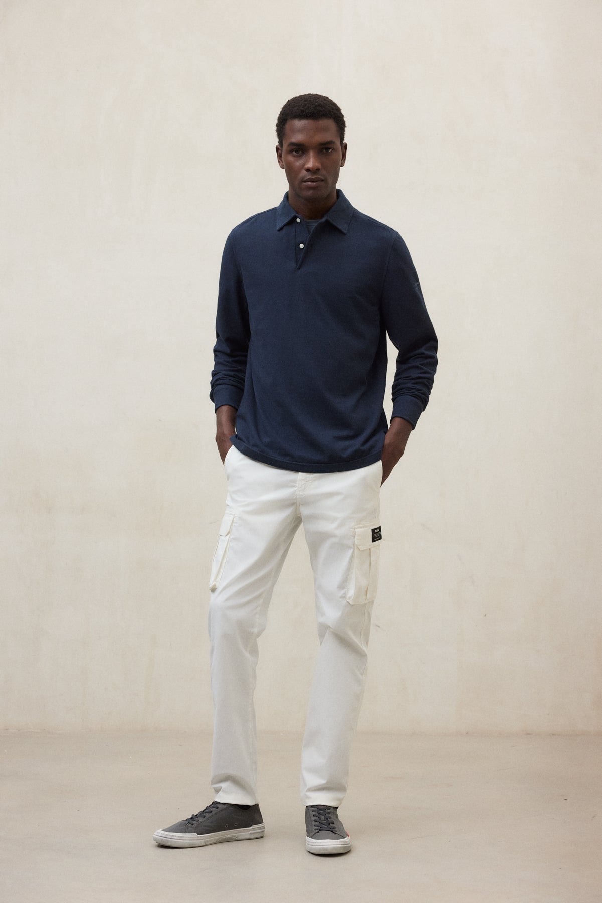 polo-ecoalf-patrick-azul-marino-de-hombre-50-algod-n-reciclado-y-50-org-nico image 2