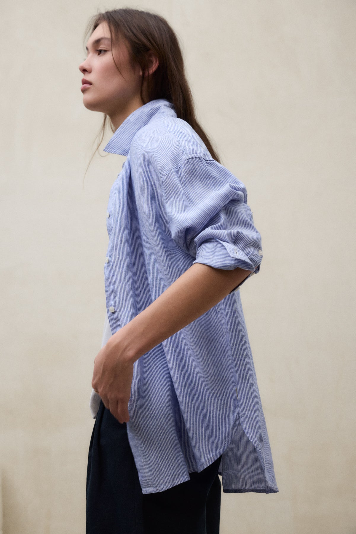 camisa-daria-a-rayas-de-ecoalf-para-mujer-lino-fit-oversize image 5