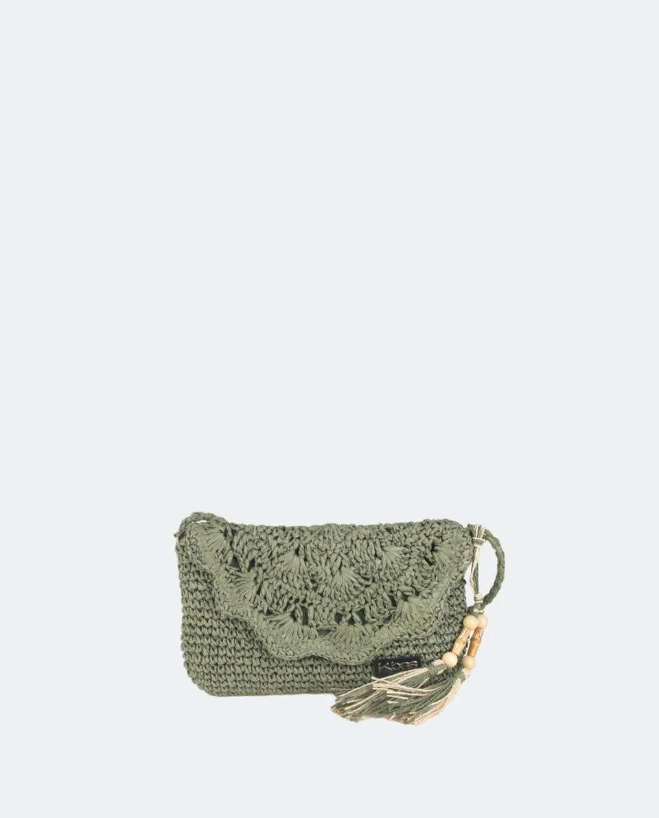 cartera-bandolera-kbas-de-fibra-natural-con-cremallera-kaki image 1
