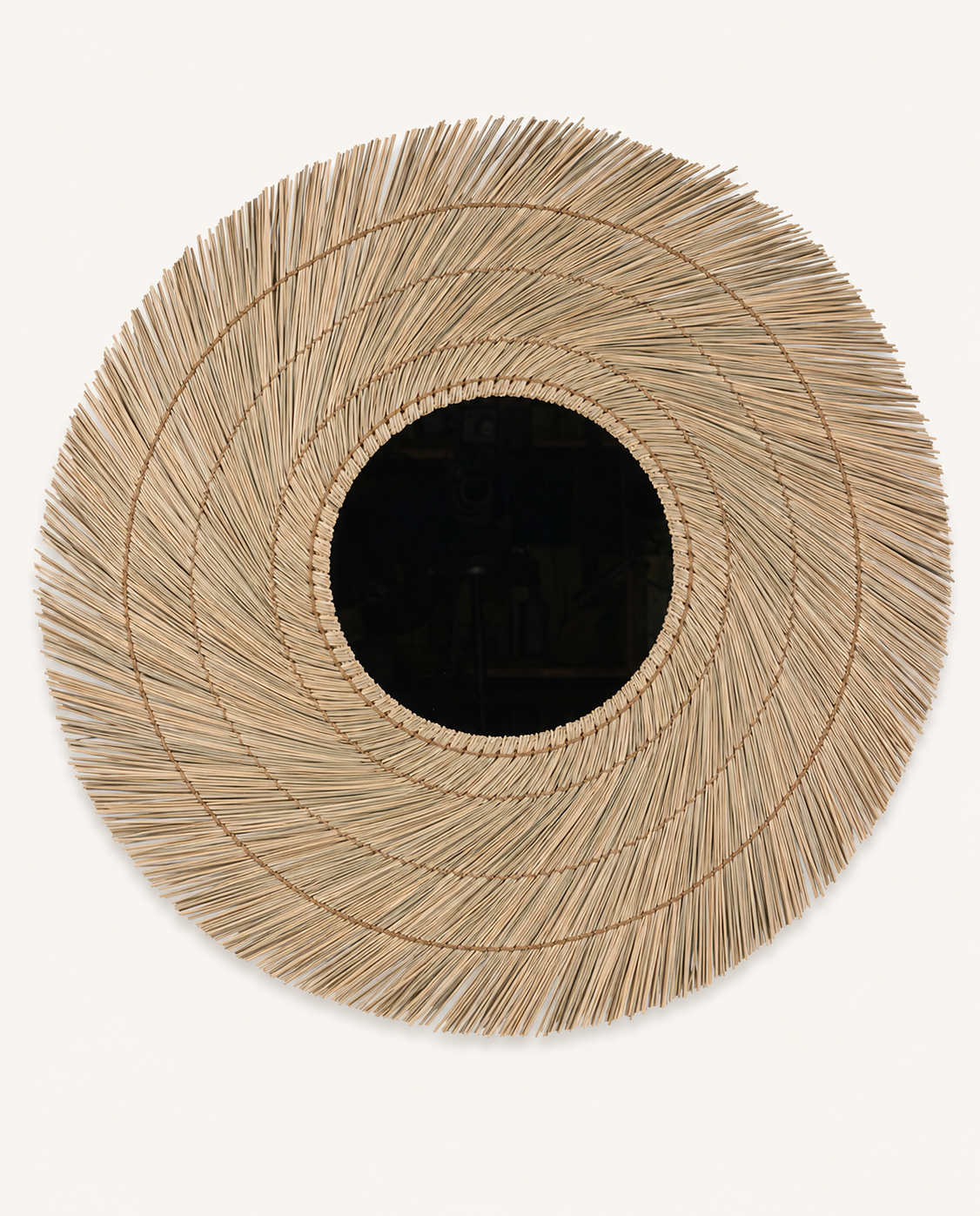 kbas-espejo-seagrass-87-cm-de-di-metro-marco-de-fibra-natural-trenzada image 2