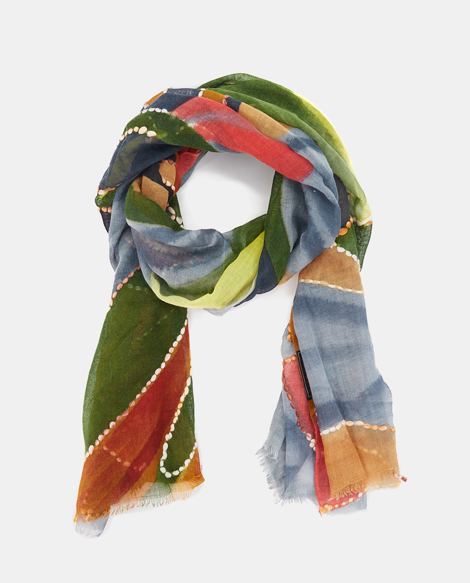 abbacino-pa-uelo-de-lana-estampado-floral-marr-n image 2