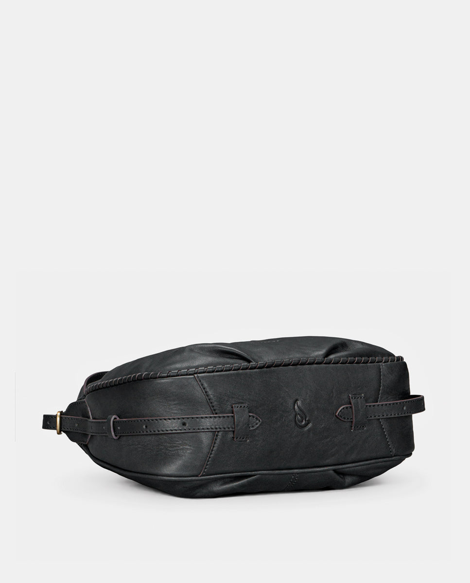 abbacino-bolso-de-hombro-de-piel-negro-con-trenzado image 7