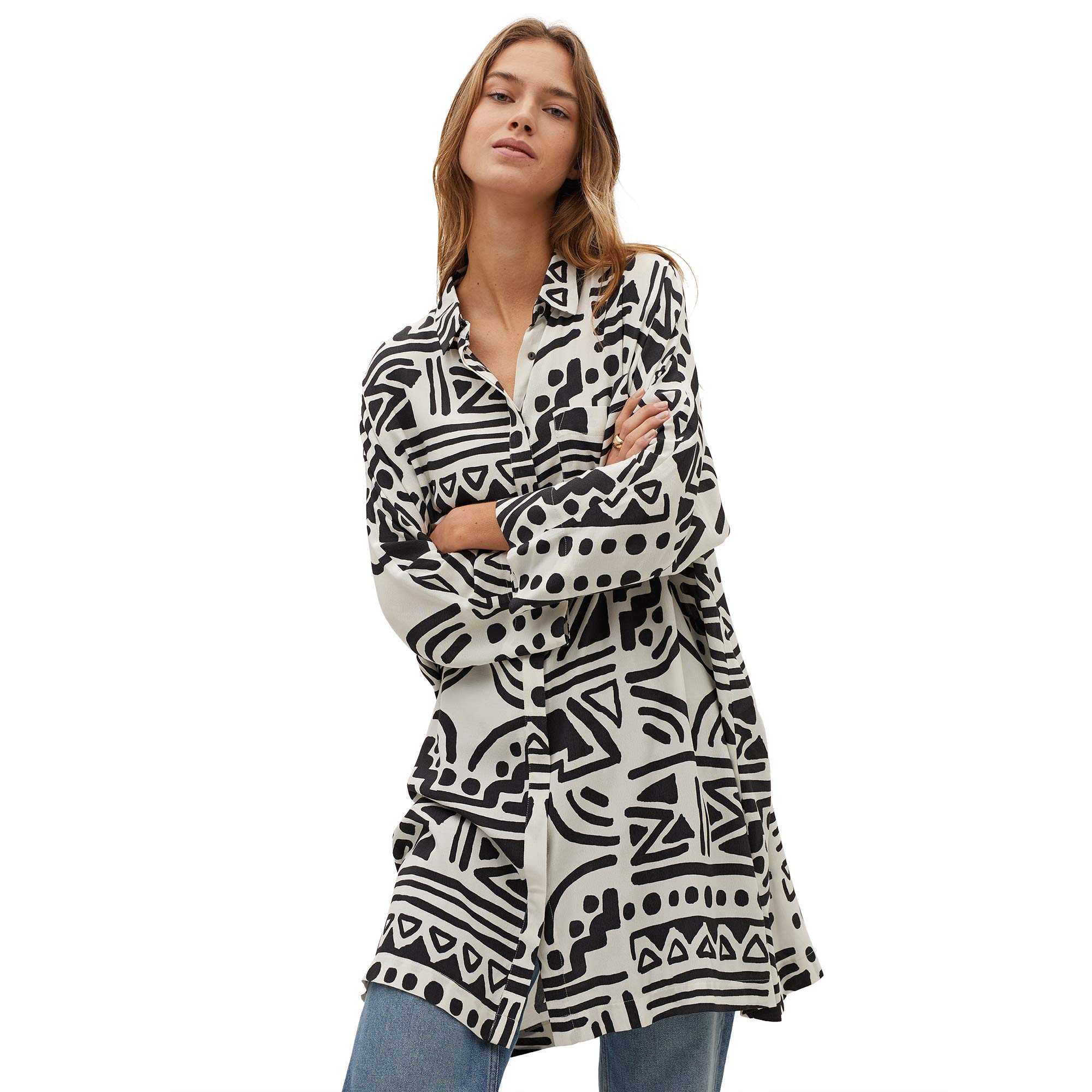 parfois-vestido-camisero-estampado-mujer-2 image 6