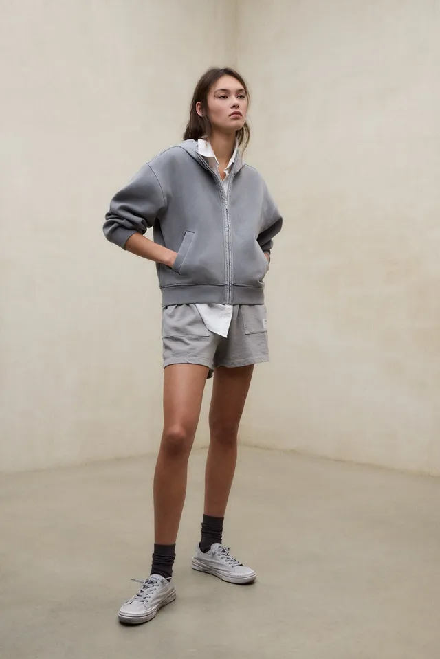 ecoalf-shorts-ness-gris-oscuro-de-mujer-75-algod-n-regenerativo-tintes-naturales image 1