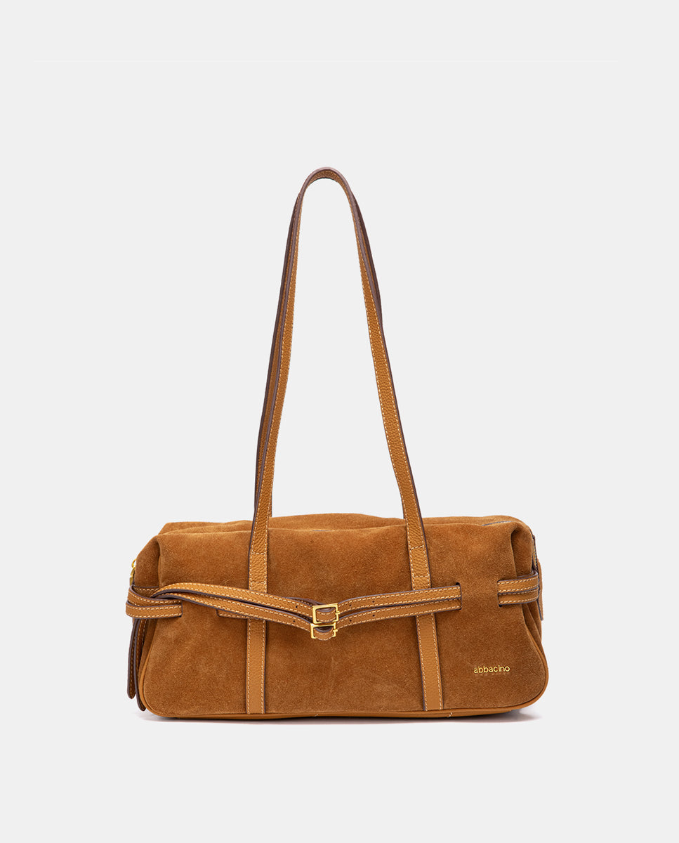 abbacino-bolso-hombro-serraje-cognac-cremallera image 1