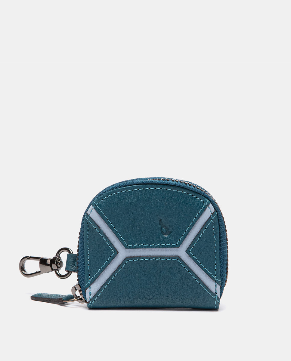 monedero-abbacino-mujer-piel-circular-azul-llavero image 1