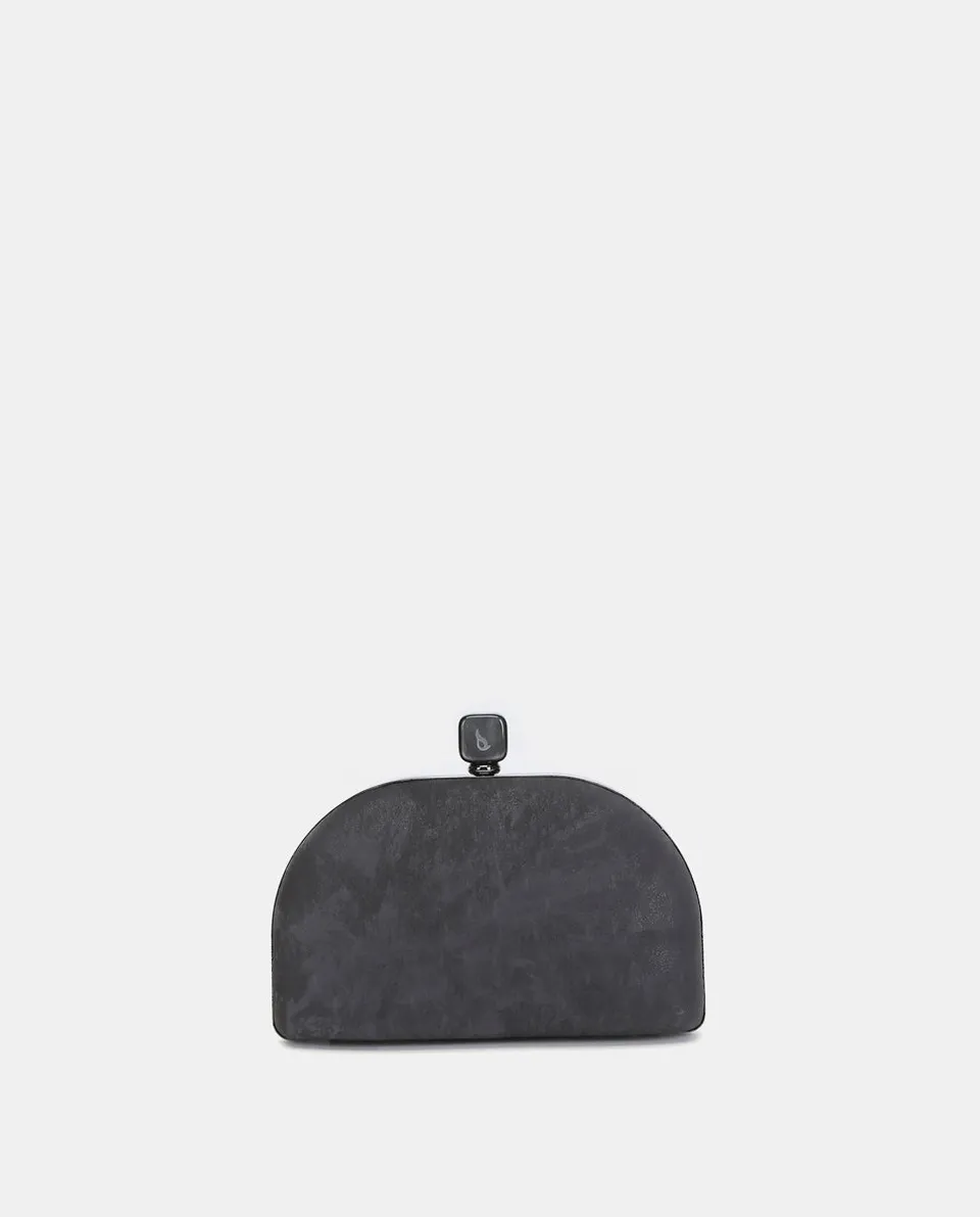 abbacino-clutch-terciopelo-gris-media-luna-bolso-fiesta image 1