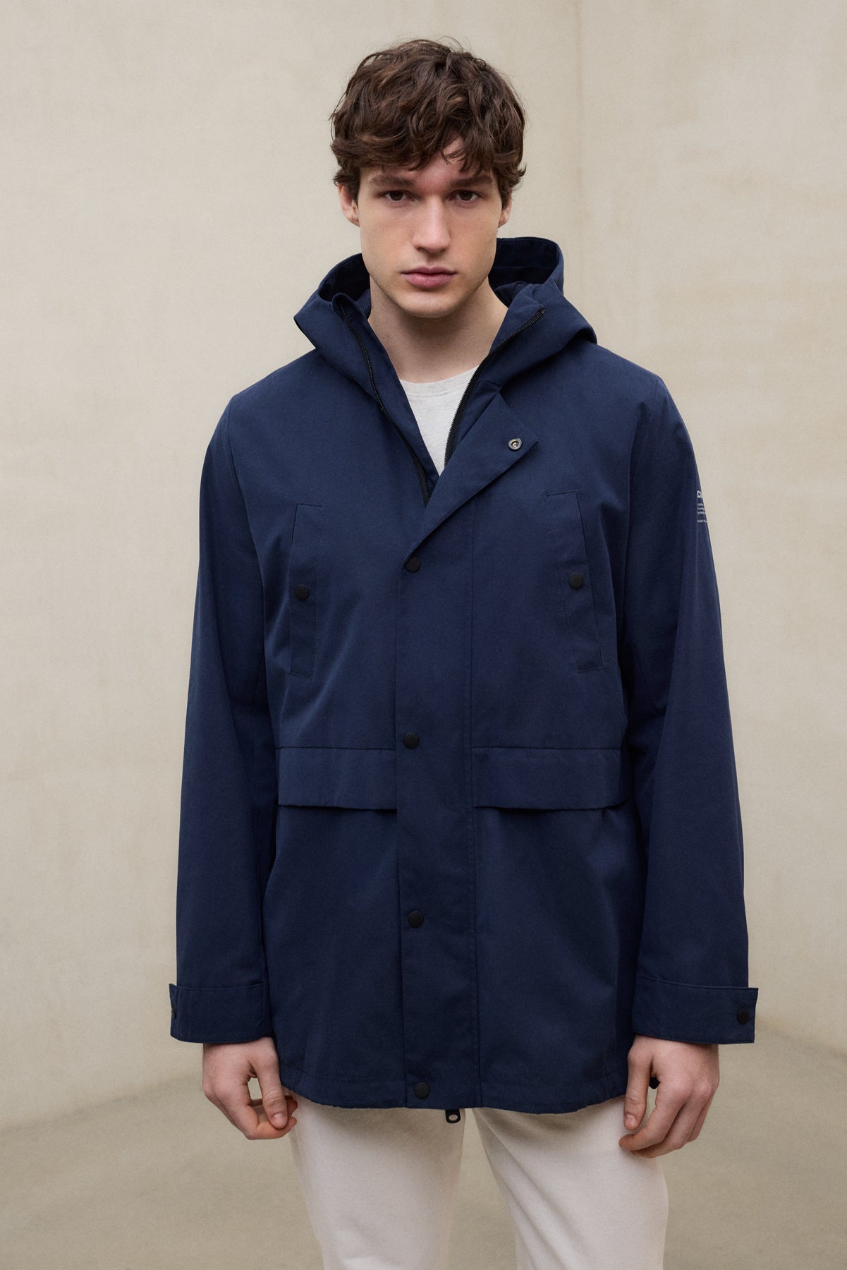 ecoalf-chaqueta-gab-azul-marino-de-hombre-85-poli-ster-reciclado-con-capucha-y-c image 3