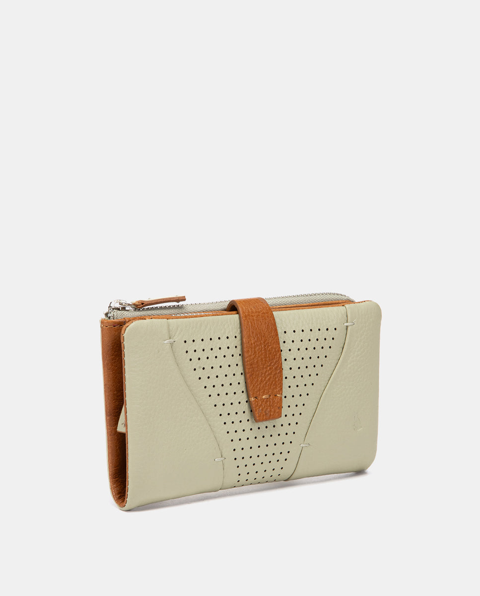 abbacino-cartera-mediana-de-piel-verde-troquelada image 4