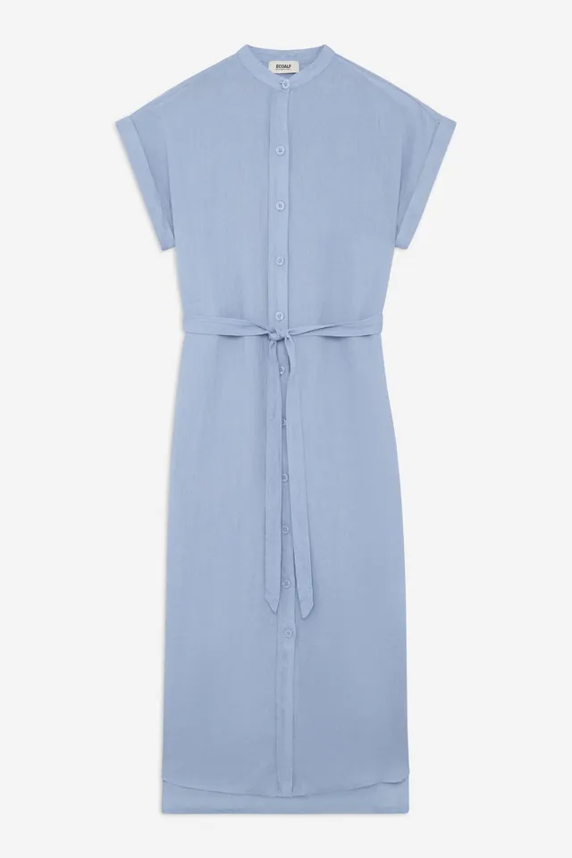 vestido-amatista-azul-ecoalf-para-mujer-20-lino-reciclado-fit-holgado-y-bolsillo image 1