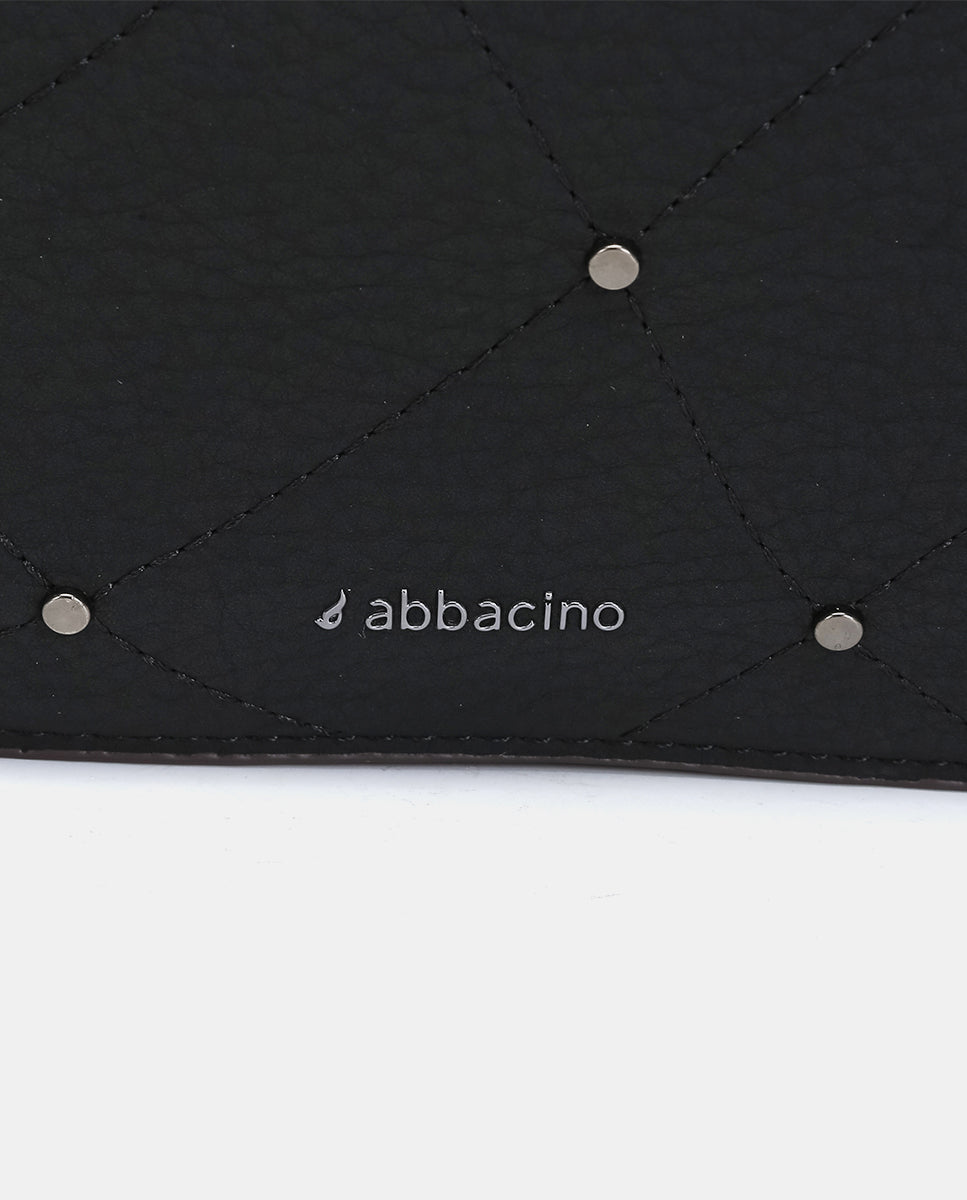 abbacino-bolso-de-hombro-negro-reciclado-remaches image 7