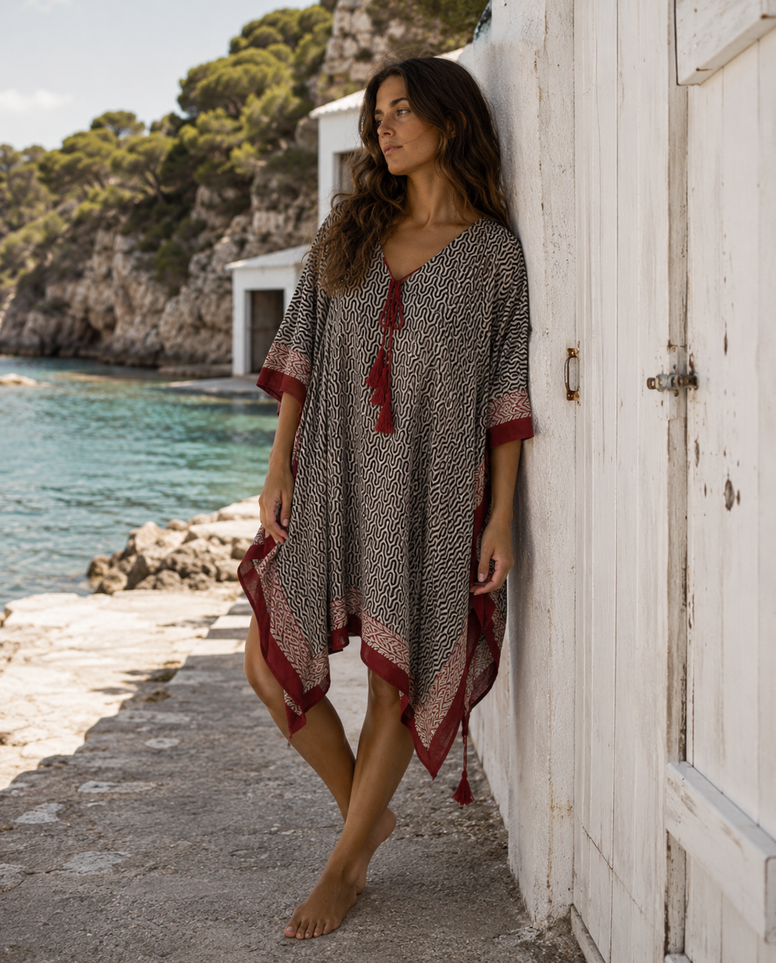 kbas-kurta-de-algod-n-talla-nica-color-negro-prenda-tnica-esencial image 1