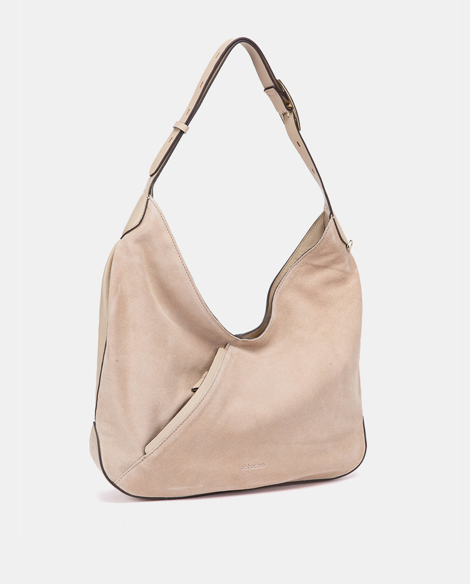 bolso-de-hombro-abbacino-hobo-beige-en-piel-y-serraje image 2