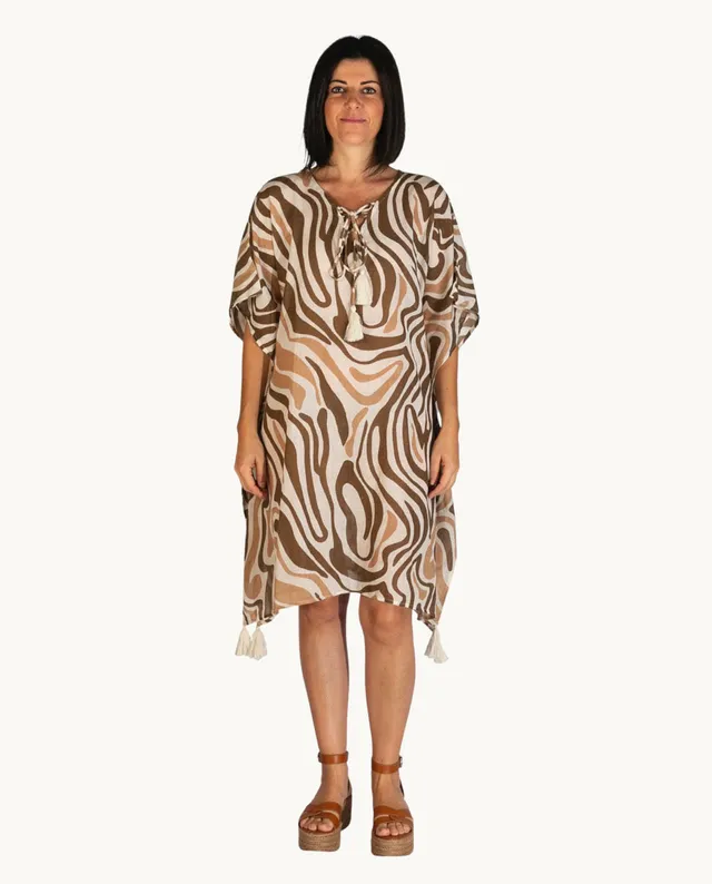 kbas-kurta-de-algod-n-talla-nica-color-marr-n image 1