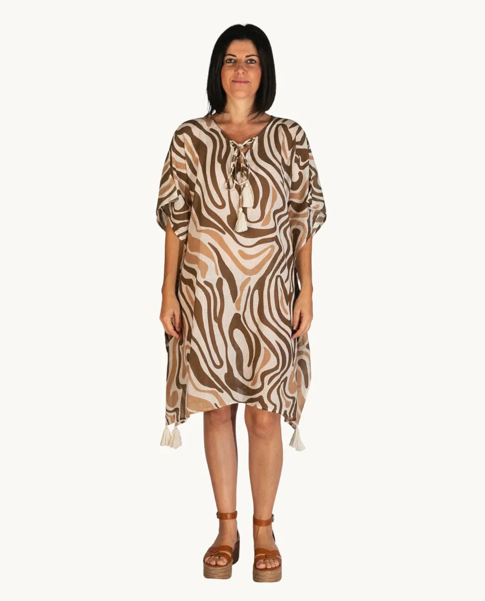 kbas-kurta-de-algod-n-talla-nica-color-marr-n image 1