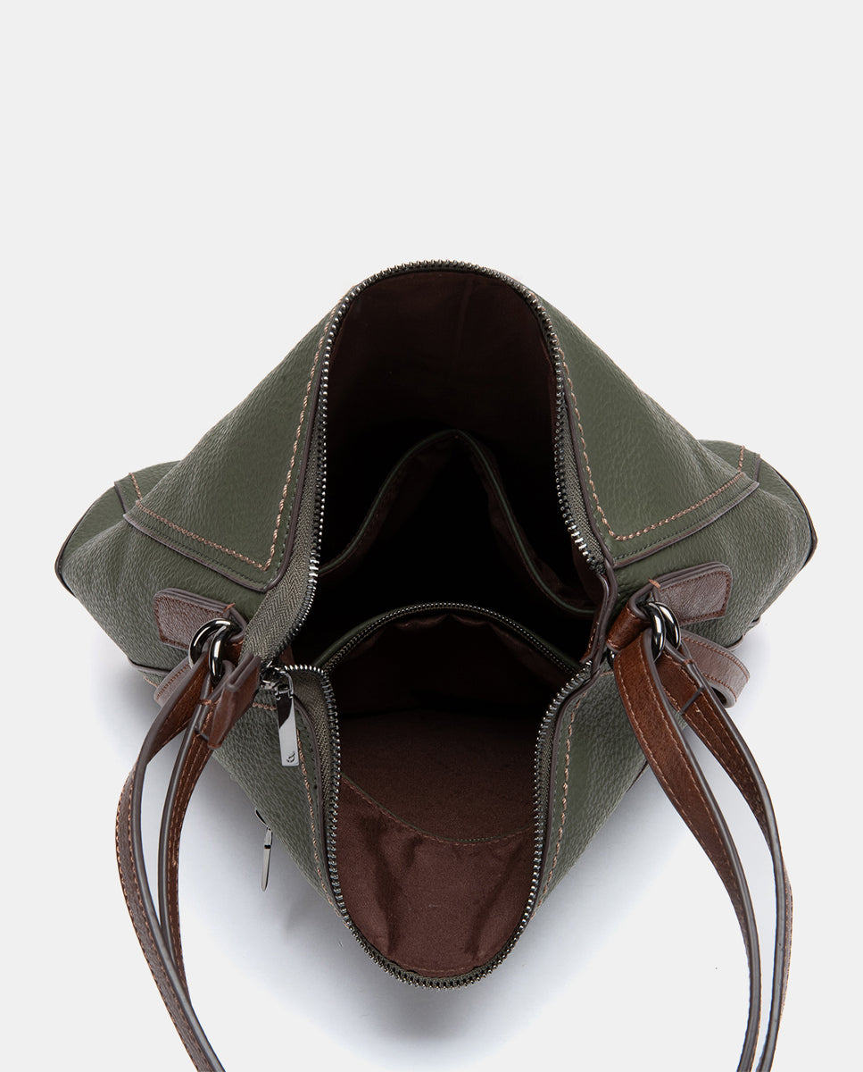 abbacino-bolso-multifuncional-reciclado-verde-convertible-a-mochila image 6