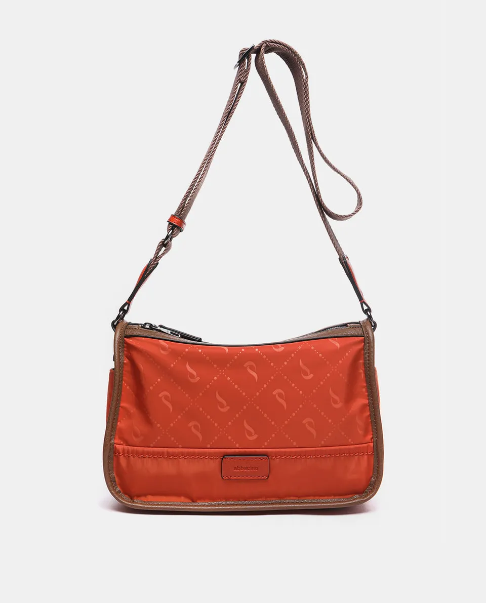 abbacino-bolso-bandolera-naranja-material-reciclado-jacquard image 1