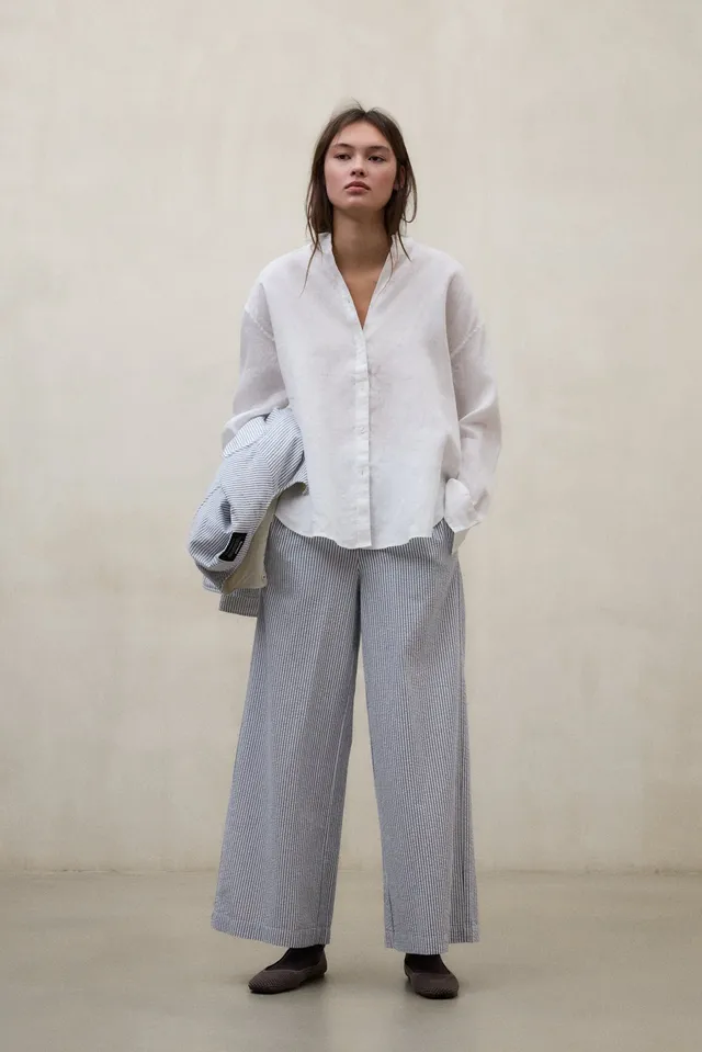 pantalones-moss-ecoalf-azul-y-blanco-algod-n-org-nico image 1