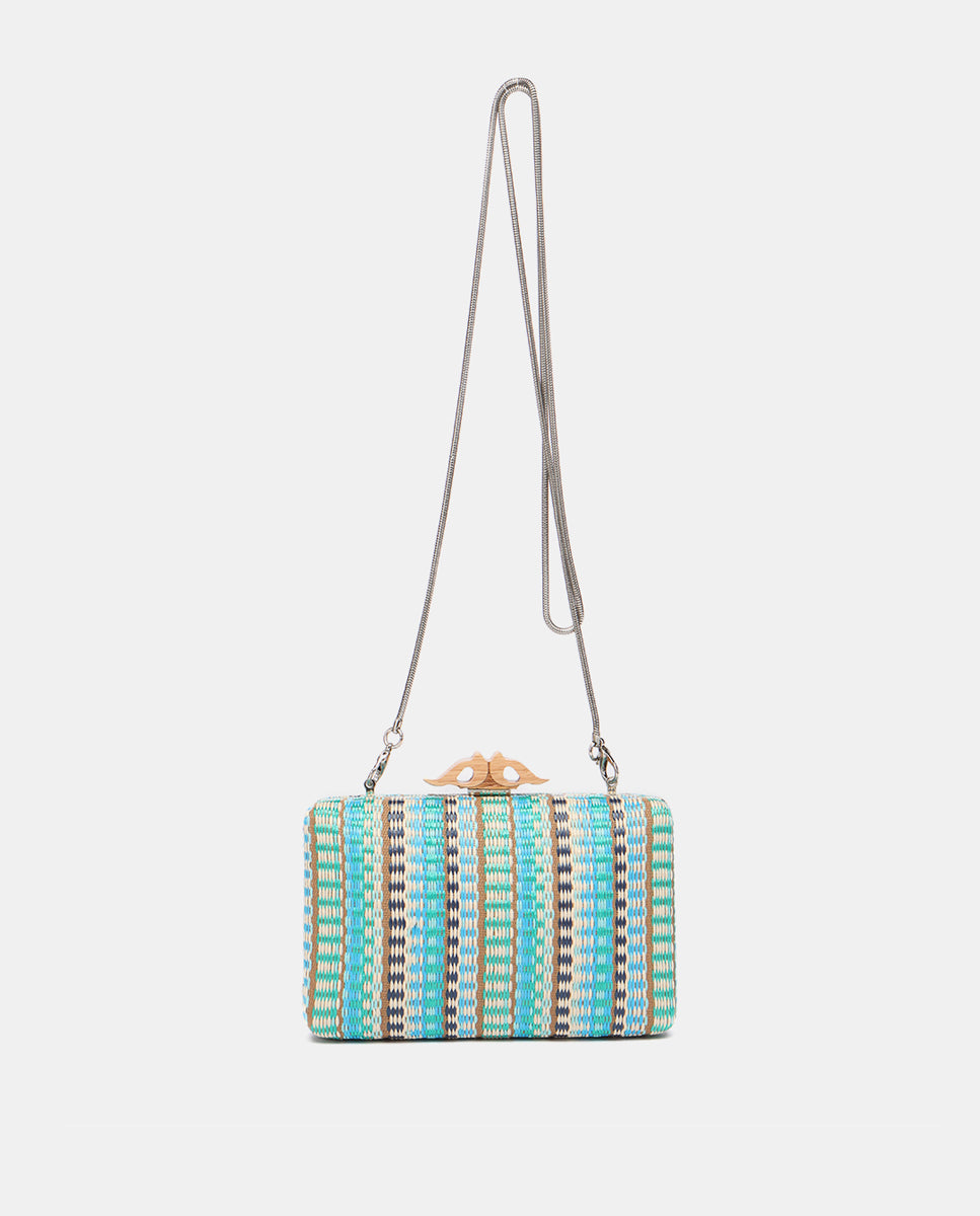 abbacino-clutch-de-fiesta-cuadrado-con-estampado-azul image 4