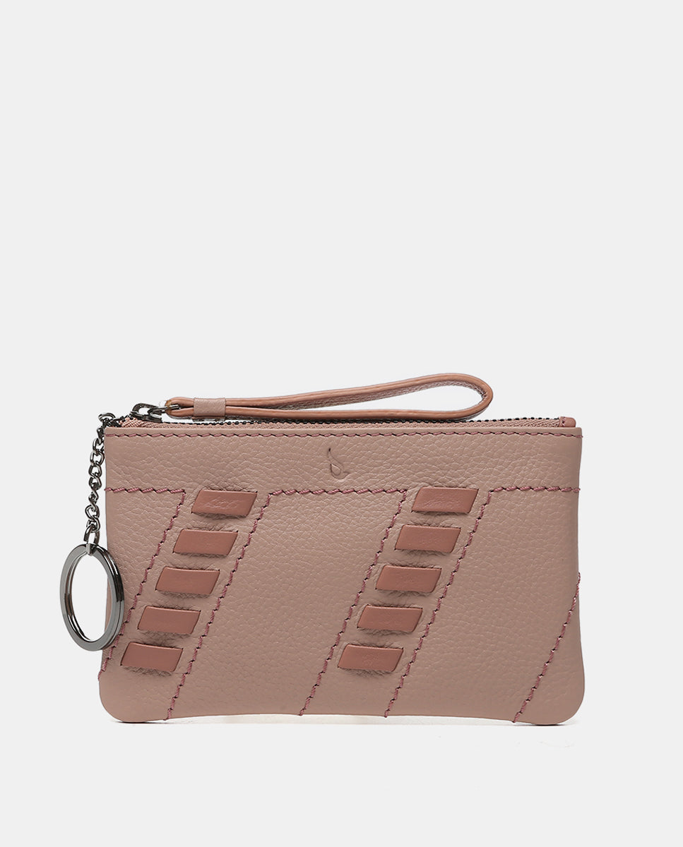 monedero-abbacino-piel-rosa-con-tiras-pasadas image 1