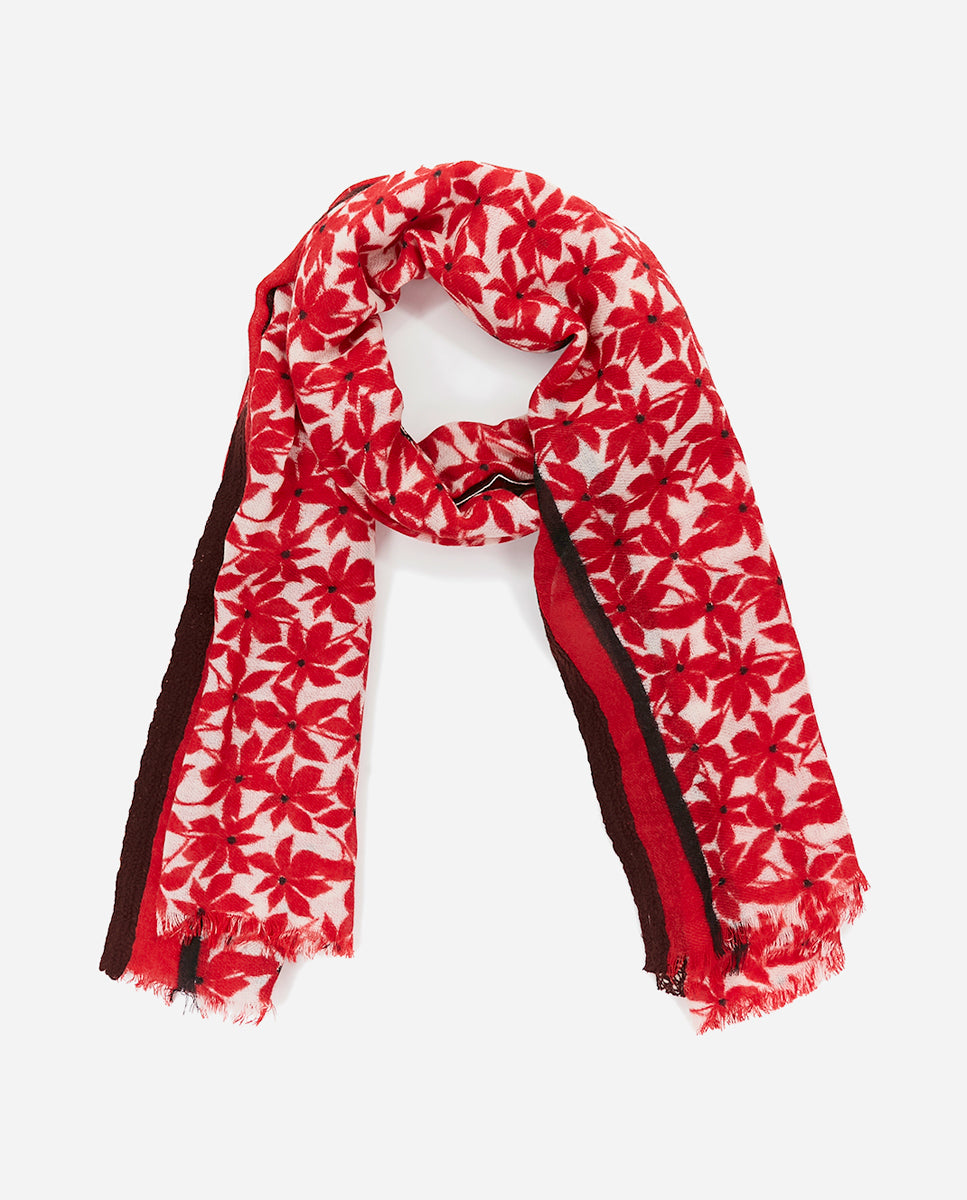 abbacino-pa-uelo-mujer-lana-floral-mini-rojo image 3
