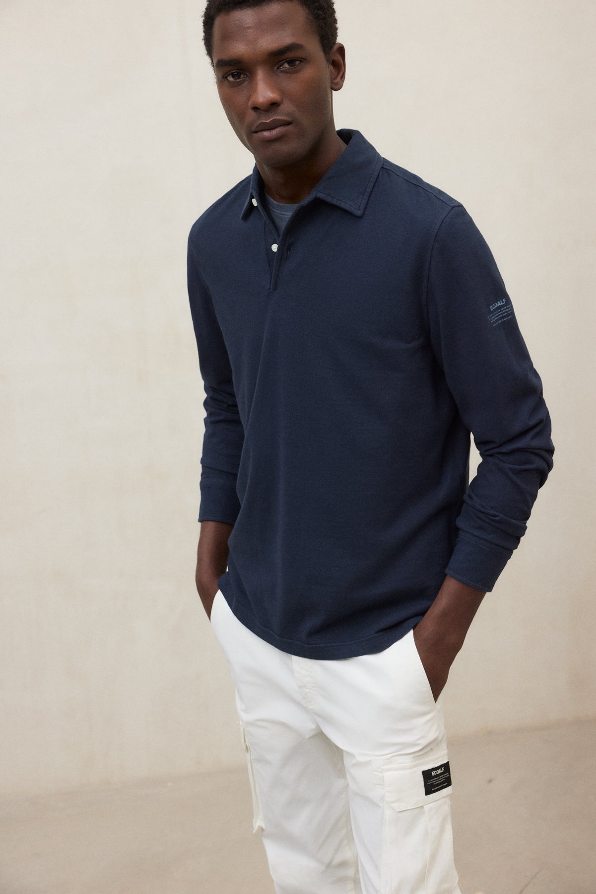 polo-ecoalf-patrick-azul-marino-de-hombre-50-algod-n-reciclado-y-50-org-nico image 6