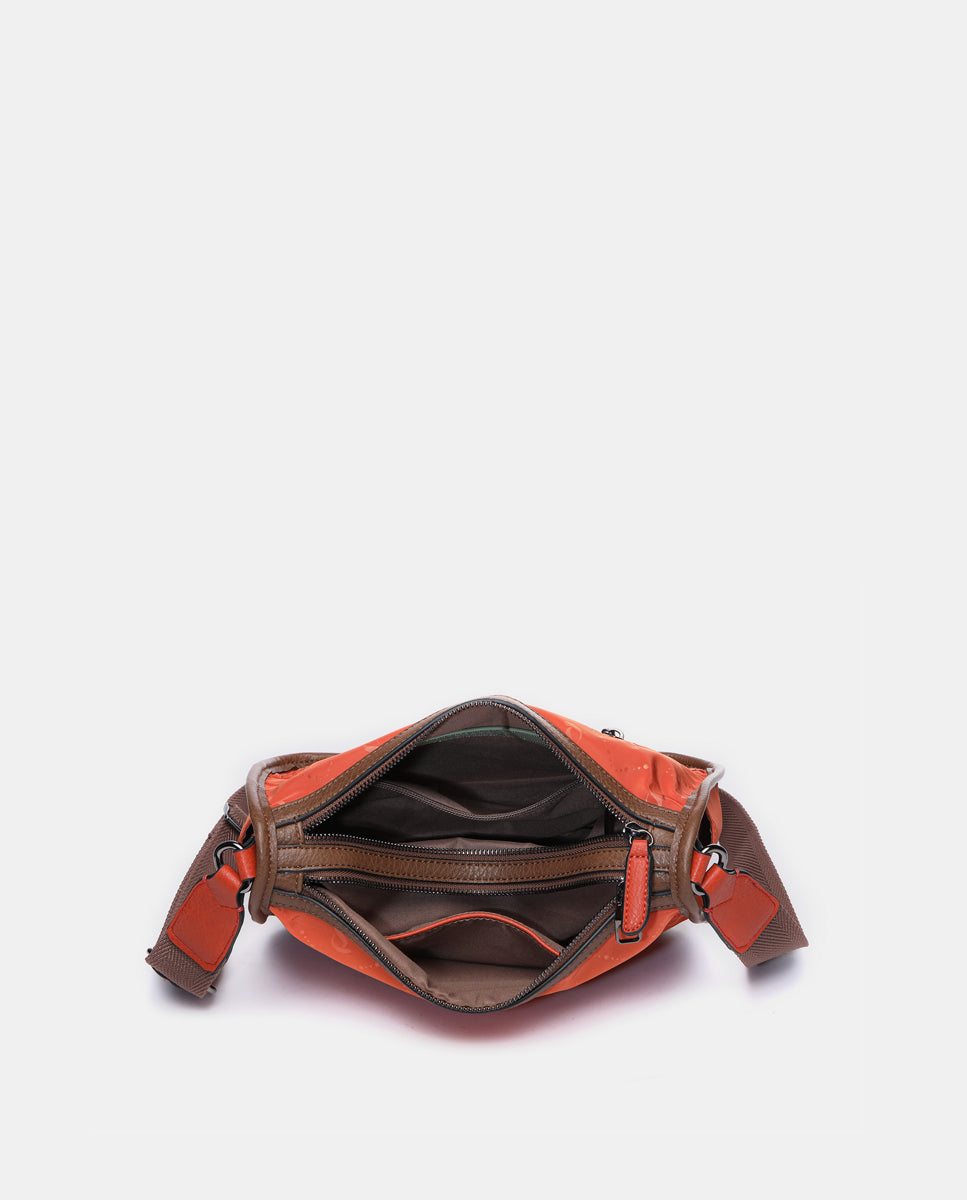 bandolera-abbacino-materiales-reciclados-naranja-jacquard image 6